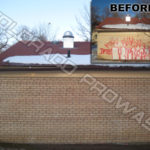 Graffiti Removal from Brick Garage