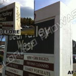 Graffiti Removal on Sign