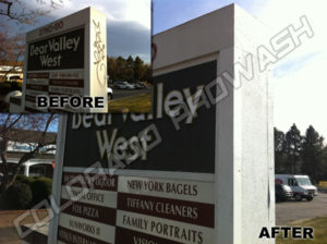 Graffiti Removal on Sign